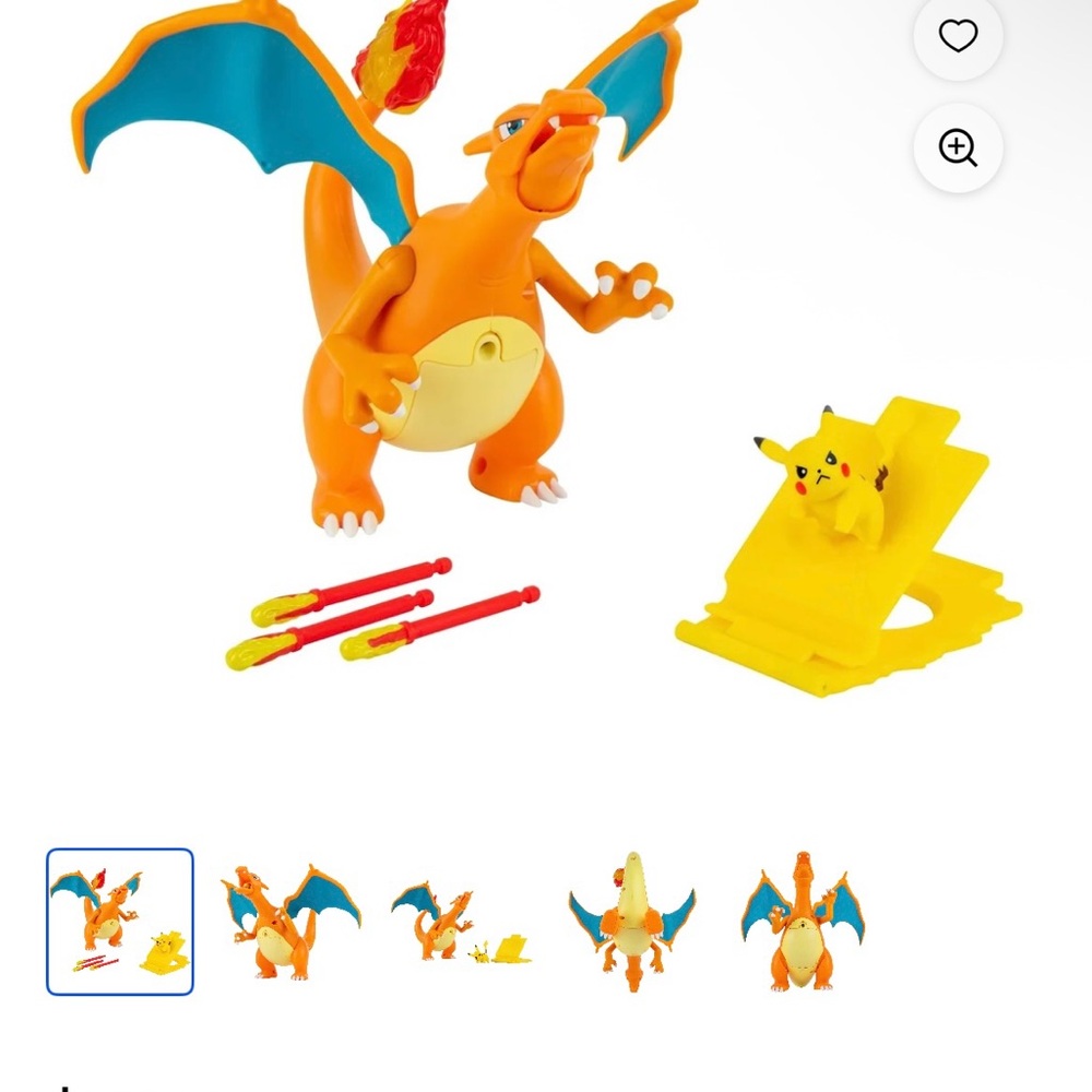 Pokémon Charizard Action Figure with Pikachu Launcher